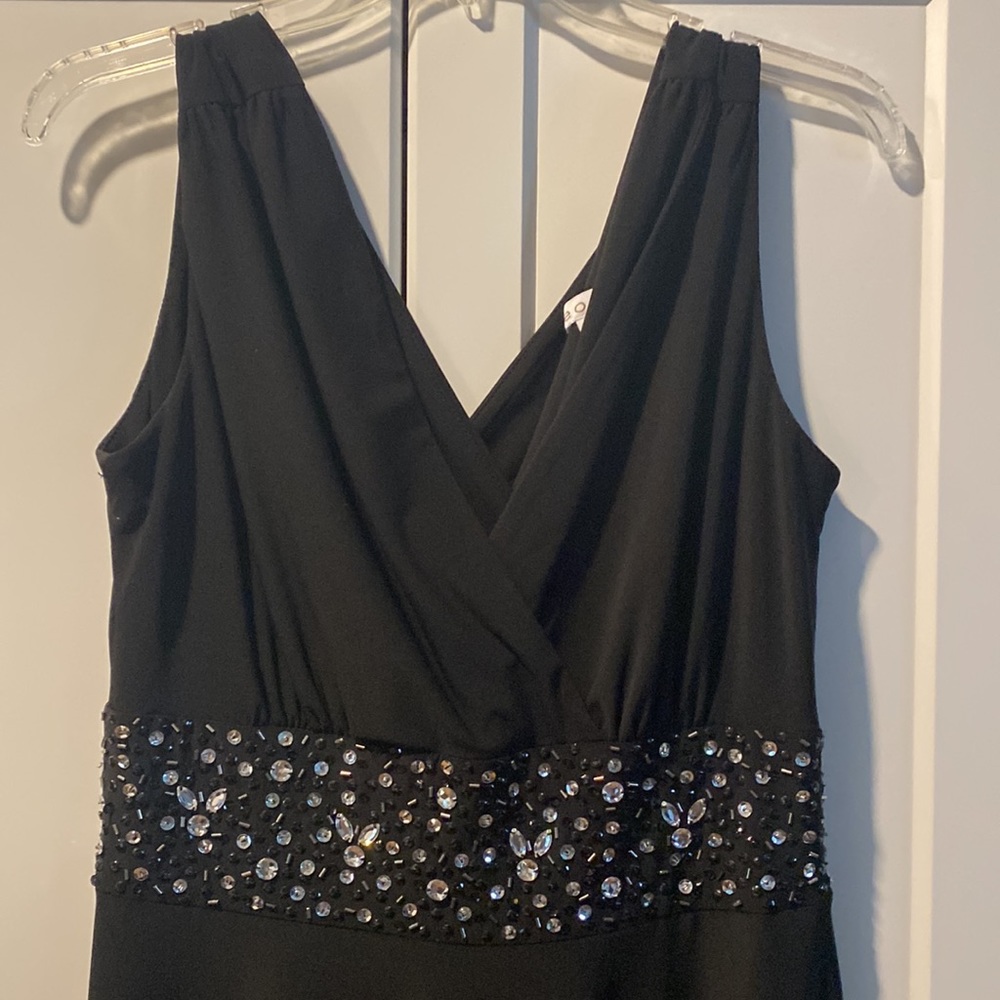 Sleeveless Dress with jewelled waist by Cleo